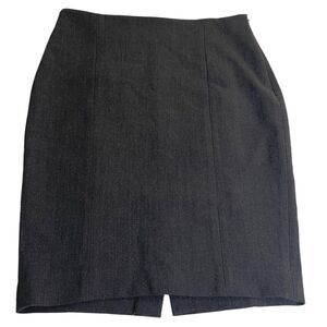 Zara Basic Womens Skirt Sz Small Gray Slit Office Business Work Workcore Career